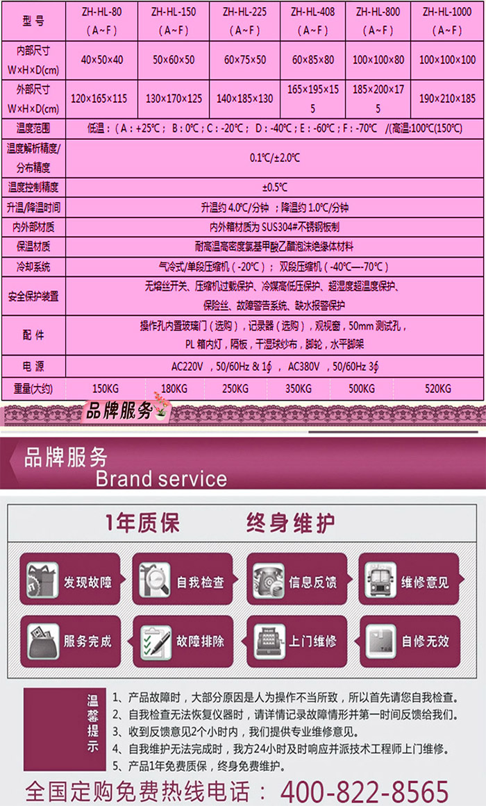 高低溫老化試驗(yàn)箱選型表介紹